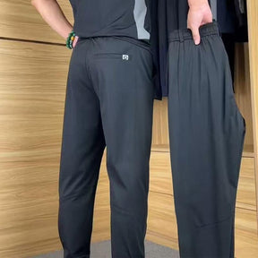 Completo casual da uomo a maniche corte + pantaloni lunghi a due pezzi