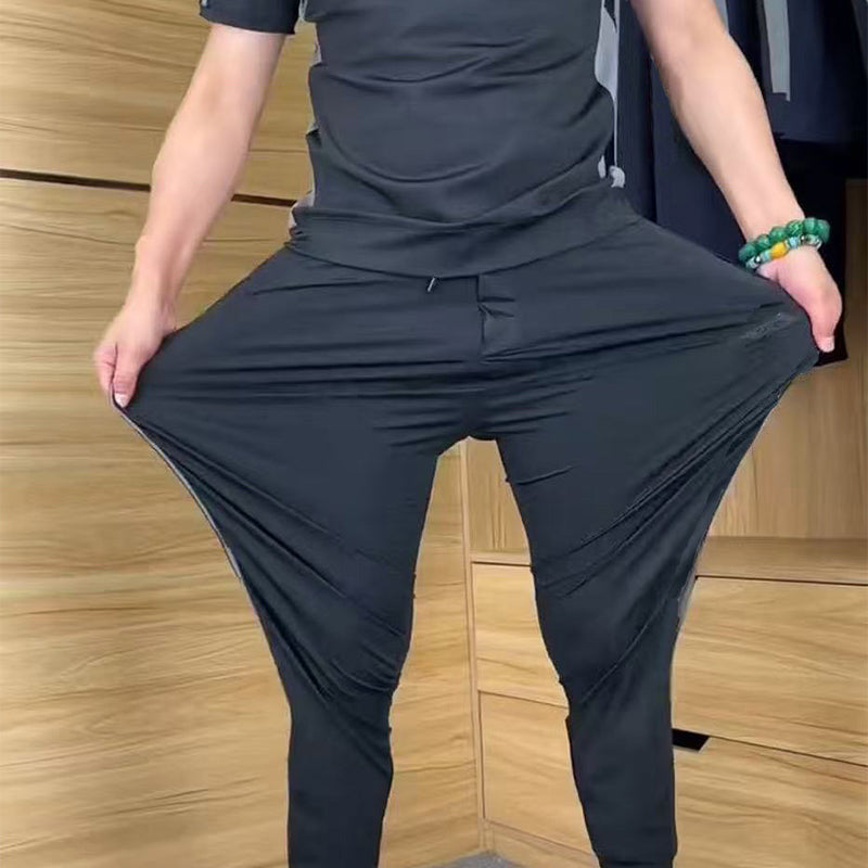 Completo casual da uomo a maniche corte + pantaloni lunghi a due pezzi